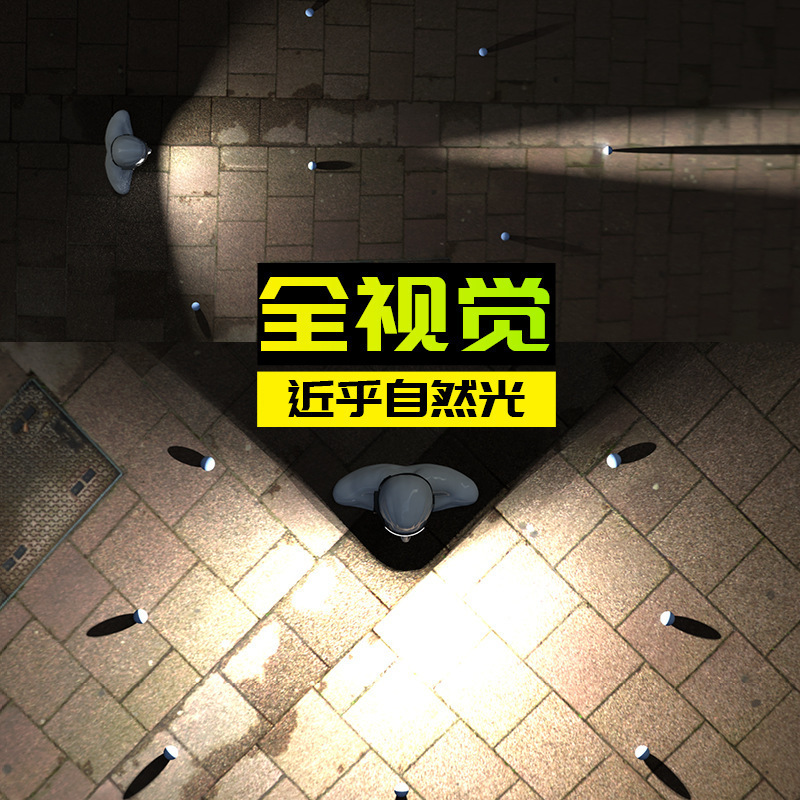 Transfronterizos nueva inducción inteligente COB silicona luz de alta intensidad luz de larga distancia USB carga de carrera nocturna camping luz de búsqueda al aire libre