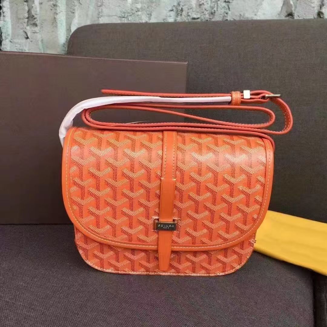 Goyard Belvedere PM Orange Goyardine Canvas