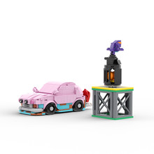 C9351 Pink Car Game Scene 420 ������ from Video Game Buildin