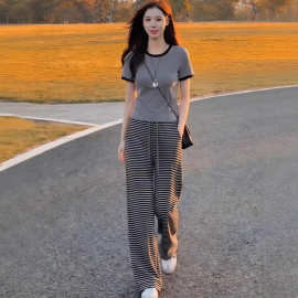 2026网红宽松显瘦洋气短裤两件套潮流运动套装女夏装新款3512