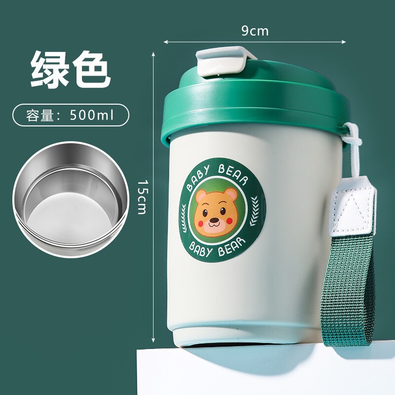 304ステンレス二重コーヒーカップパーマ防止断熱ミルクカップ学生カップカップルカップ蓋付きカップ|undefined