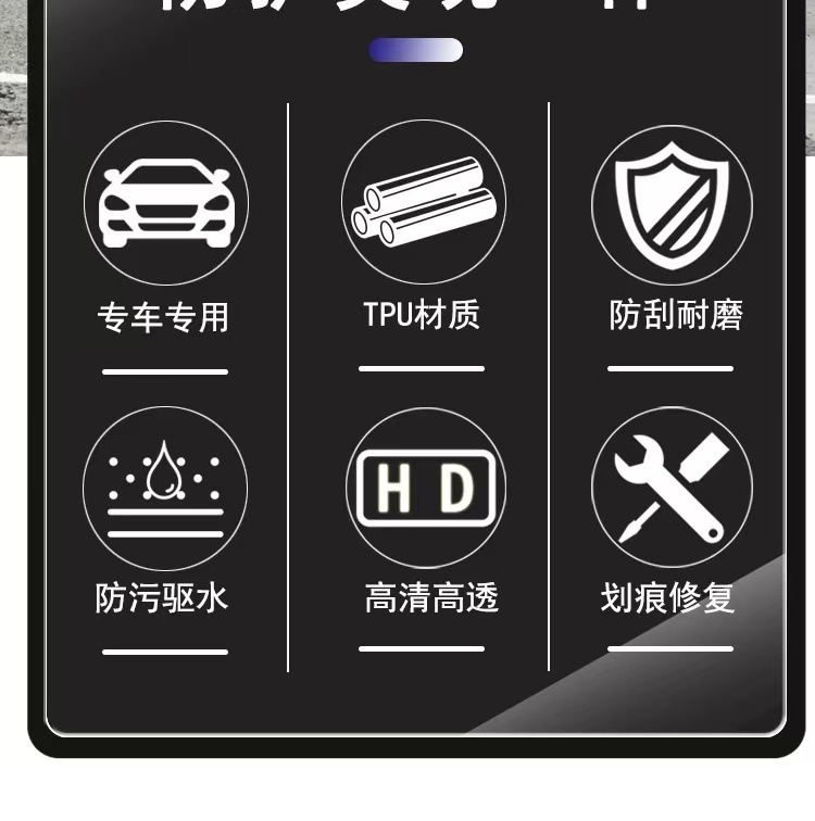 Suitable for ideal L9L8L7 headlight protective film light control color change blackened film TPU tail light film scratch-resistant car TPU film