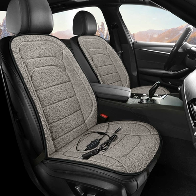 Seat cushion, seat cover for cars and trucks, electric - single-seat-gray-universal-model