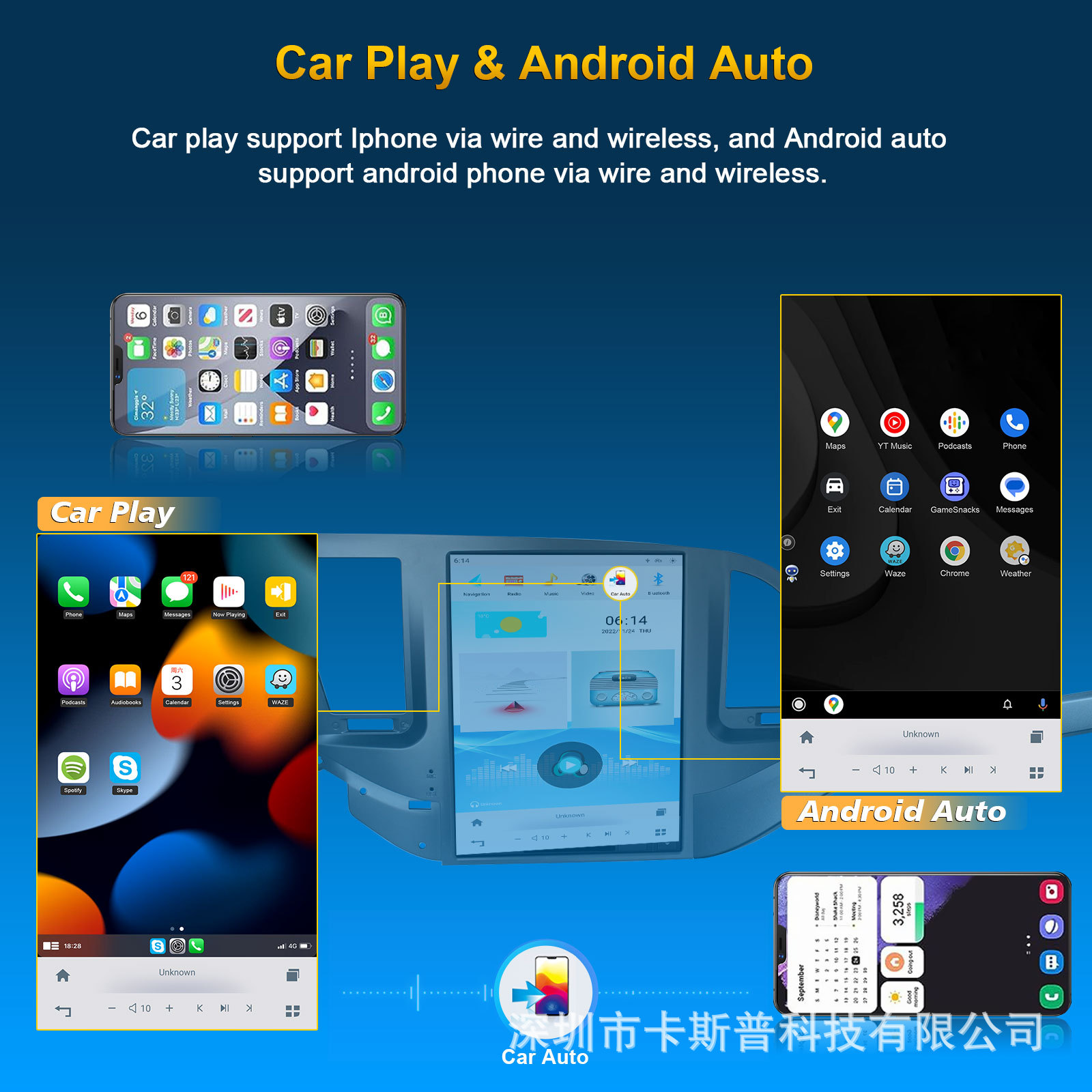 10.4 inch Vertical Screen ELANTRA 2016- HD IPS Car GPS Navigation
