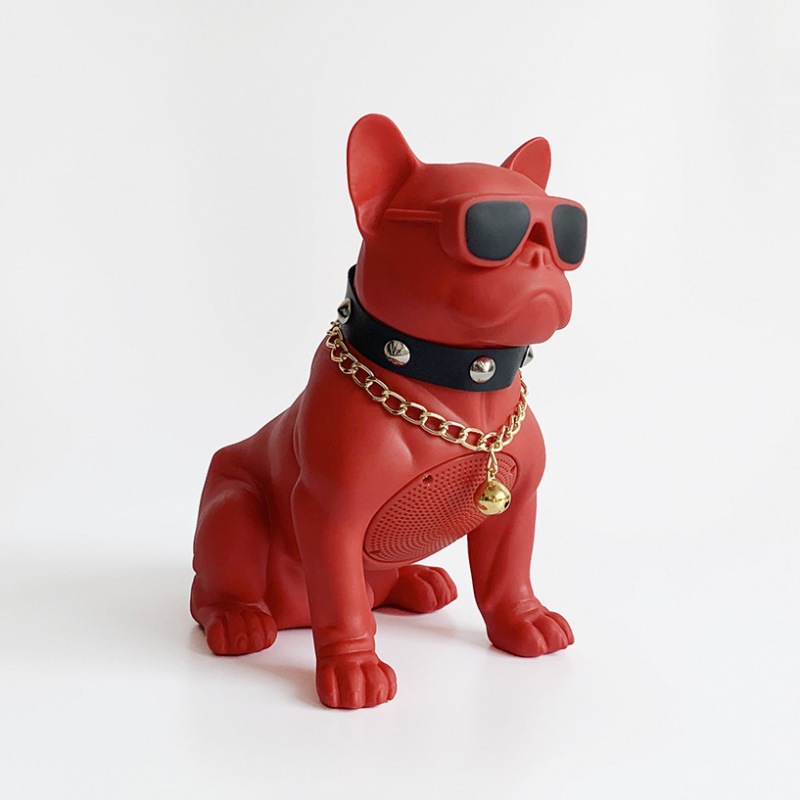 Bulldog subwoofer todo el cuerpo sonido de perro adornos de automóvil cabeza de perro altavoz bluetooth novio explosión de cumpleaños