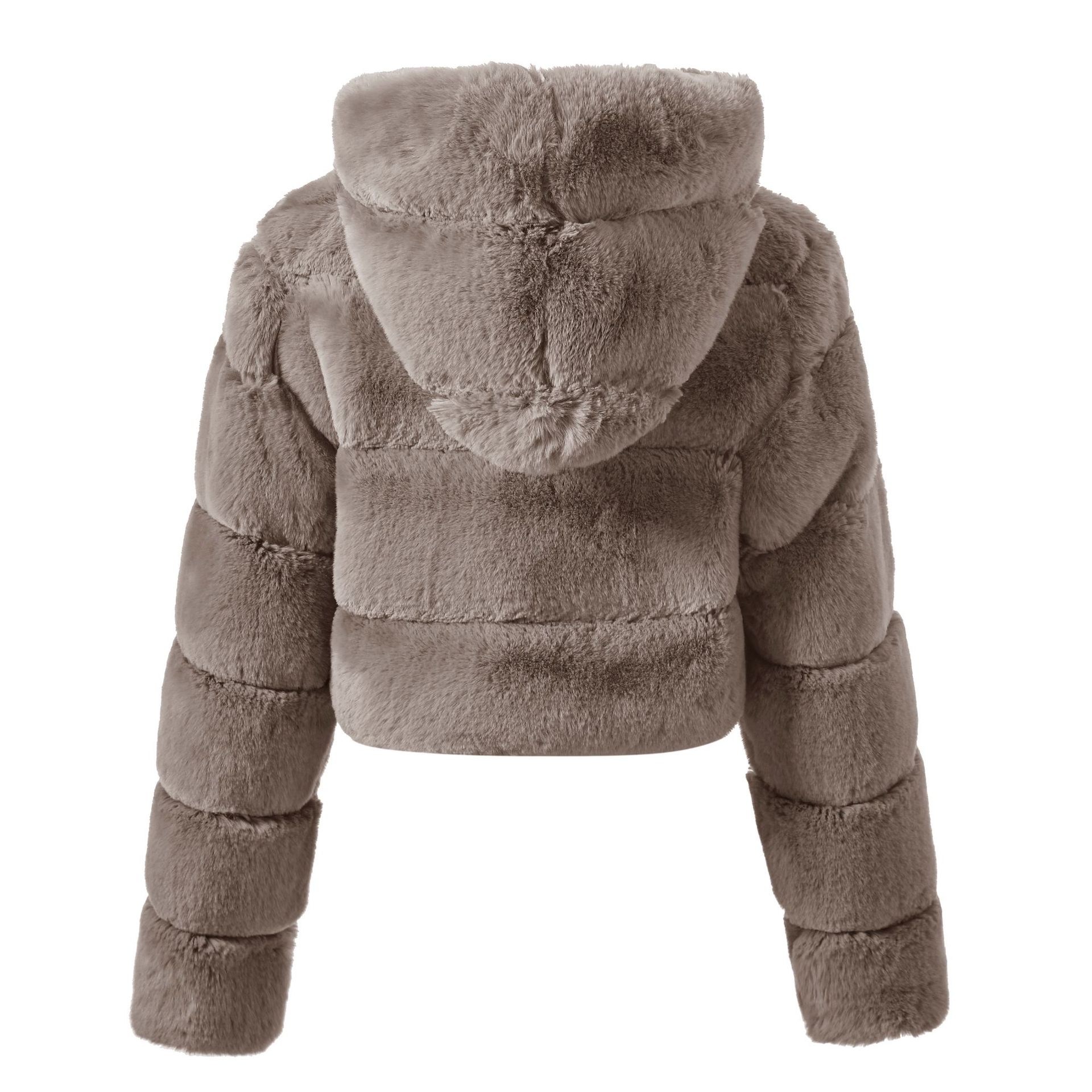 仿皮草大衣外套