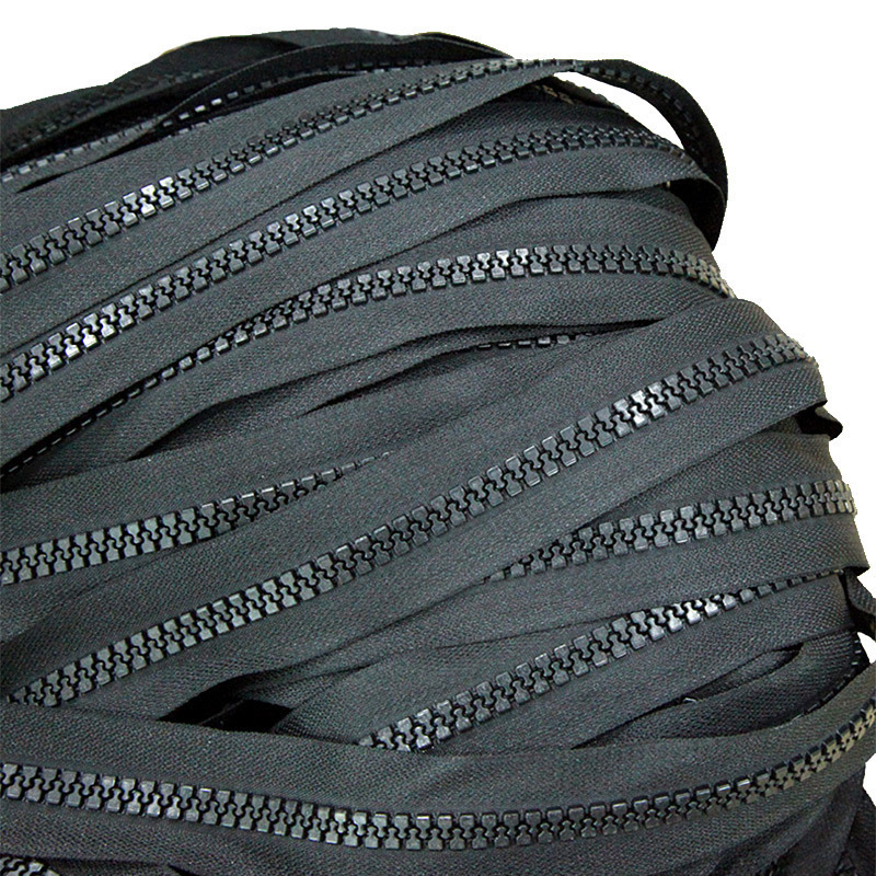 Resin Zipper No. 3 5 # 8 # 10 # Black Colored Resin Plastic Zipper, Extra Large Plastic Steel Zipper, Packaged Zipper.