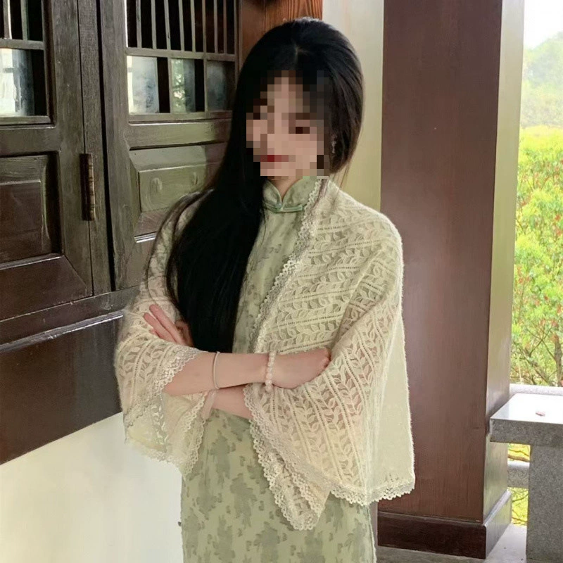 G6N Yangchao Wanhua, новый китайский стиль в американском стиле, шаль, защита для шеи, плащ Cheongsam, женский дорожный весенне-летний кардиган, универсальная верхняя одежда