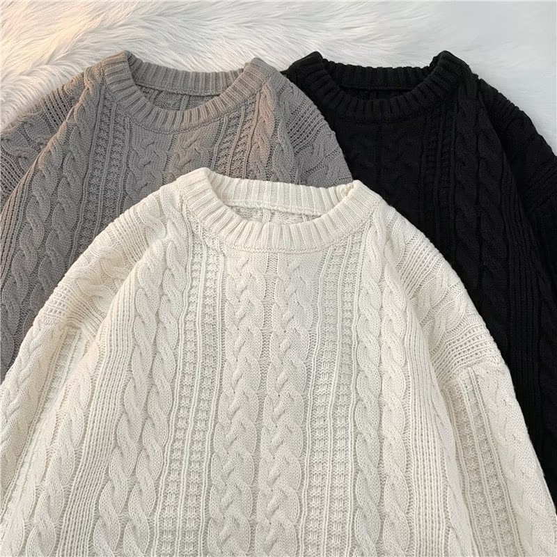 Bf retro 2024 suéter vintage japonés hombres y mujeres ropa de otoño ins estilo perezoso suéter suave y ceroso con botones