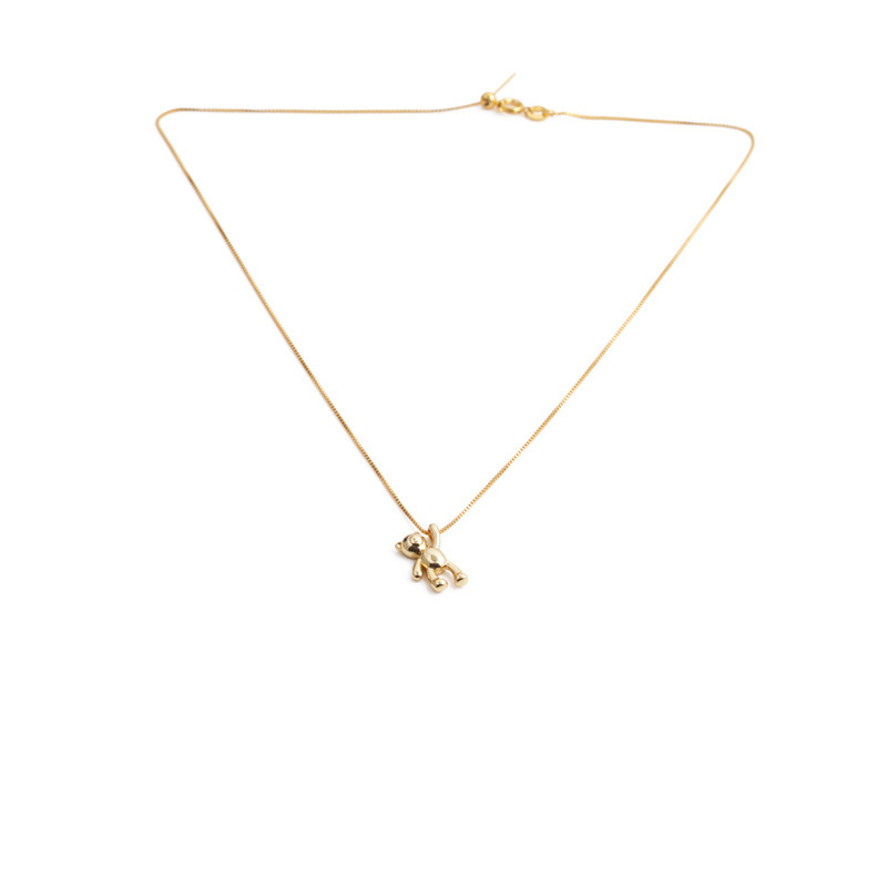 New Fashion Simple Cute Bear Pendant Necklace
