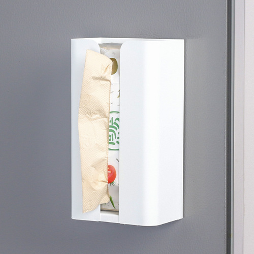 Amazon Magnetic Refrigerator Shelf, Simple Black and White Magnetic Paper Towel Organizer, Multi-purpose Napkin Box