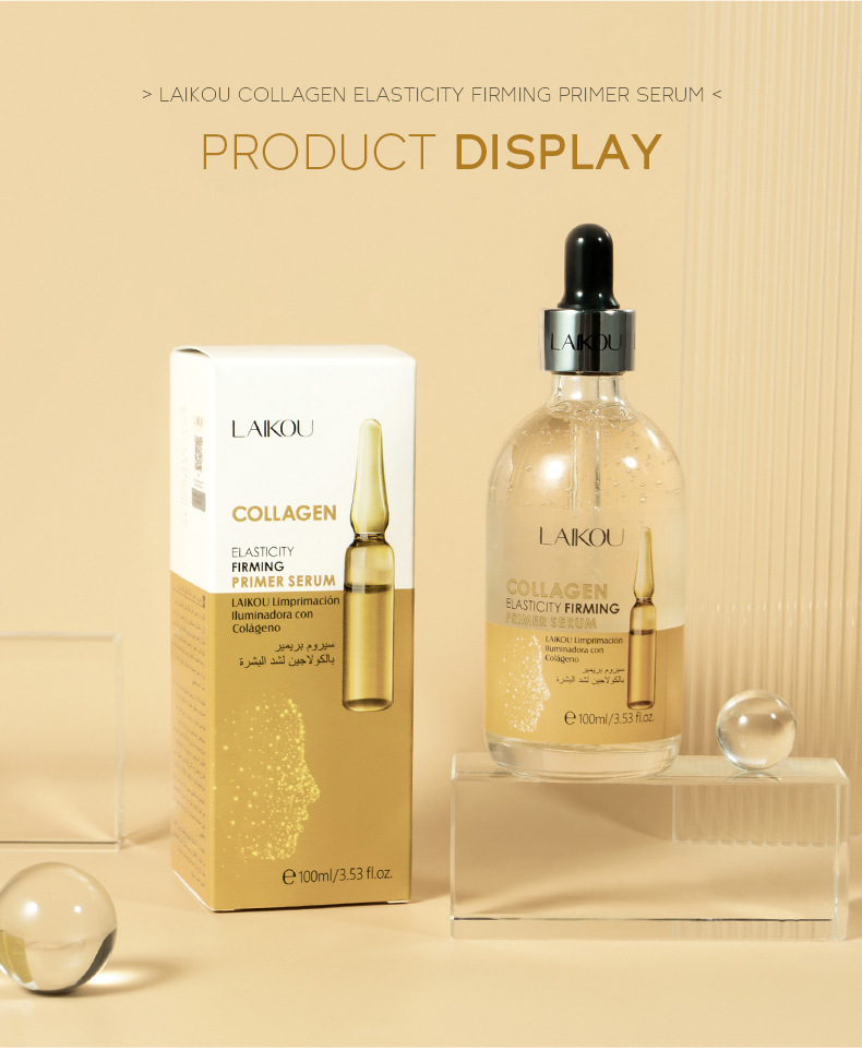 Cross-border LAIKOU Collagen Primer 100ml Hydrating and moisturizing skin care product manufacturer one-piece consignment undefined