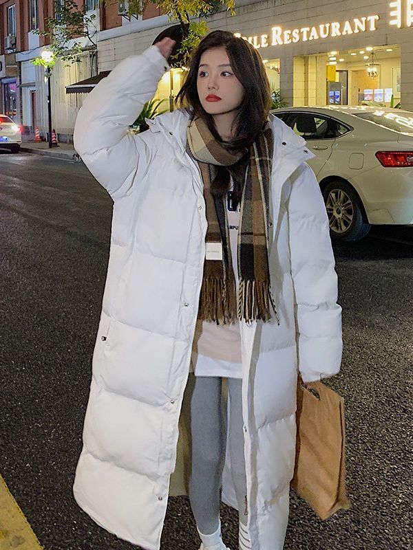 Otoño y invierno de algodón 2023, chaqueta de pluma de mujer, chaqueta larga, nueva chaqueta de algodón larga suelta coreana sobre la rodilla image 4