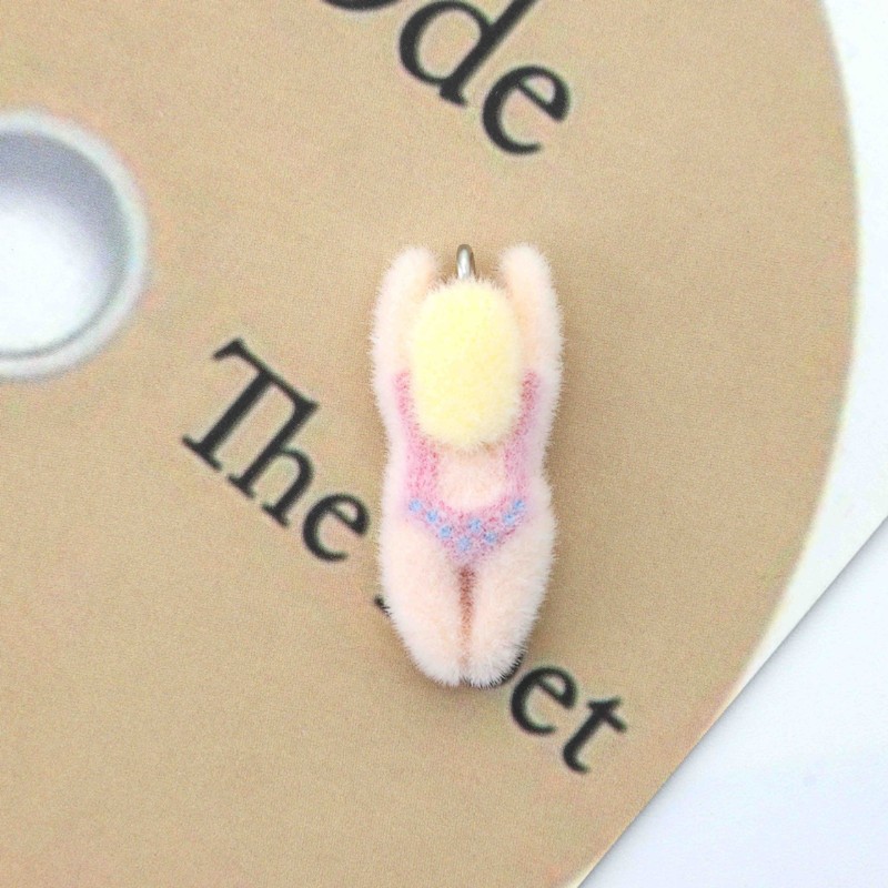 3D植绒树脂背包小熊吊饰diy钥匙扣包包小挂件车载摆件配饰材料|undefined