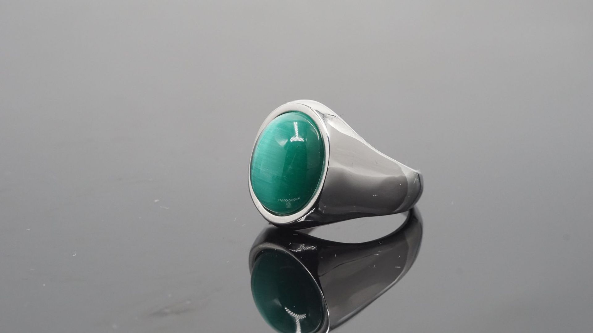 Fashion Geometric Titanium Steel Plating Artificial Gemstones Rings 1 Piece