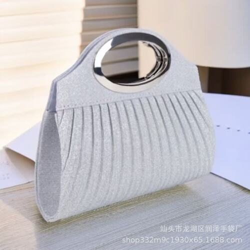 Bag E-commerce Handbag Western Fashion Crepe Top Handle Bag Evening Evening Gown Handheld Bag