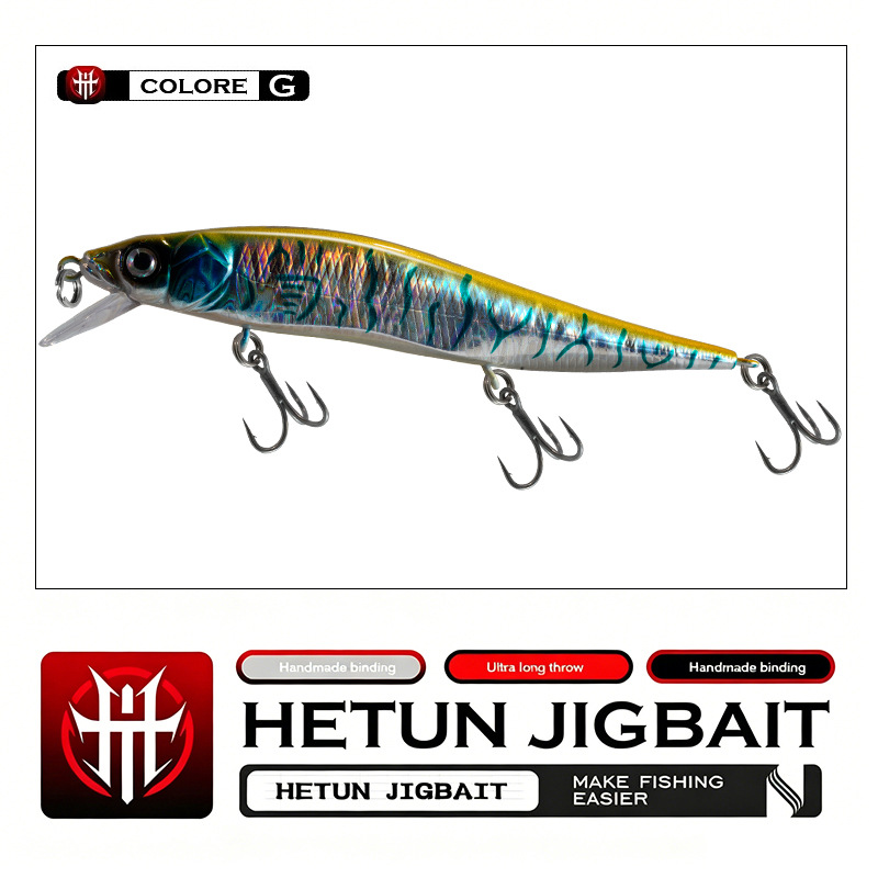 Transfronterizo oneTengMino 9.5 / 12.5G ajustable extracción de cebo biónico falso cebo luya cebo ultra-remota lanzamiento de la boca del pescado image 10
