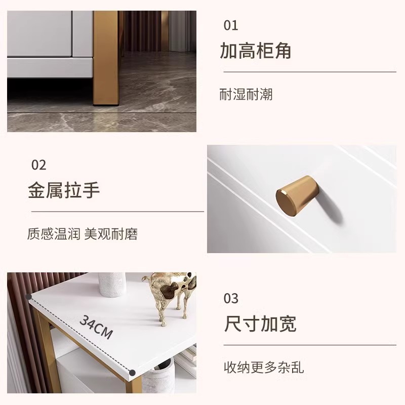 Simple meseta de cabecera pequeña habitación de alquiler casero gabinete de lado de la cama simple moderno 2025 nuevo armario de almacenamiento