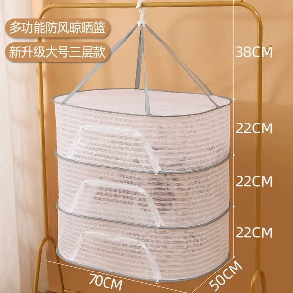(Large size 3 layers 50*70cm)-Multifunctional drying net