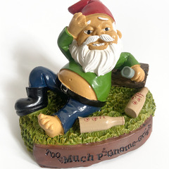 Bestselling Cross-Border Drunken Elderly Figurine: Creative Drunken Garden Dwarf Decorations for Gardens, Resin Craft Artwork