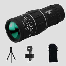 户外望远镜批发微光夜视高倍高清可拍照单筒望远镜16x52跨境代发