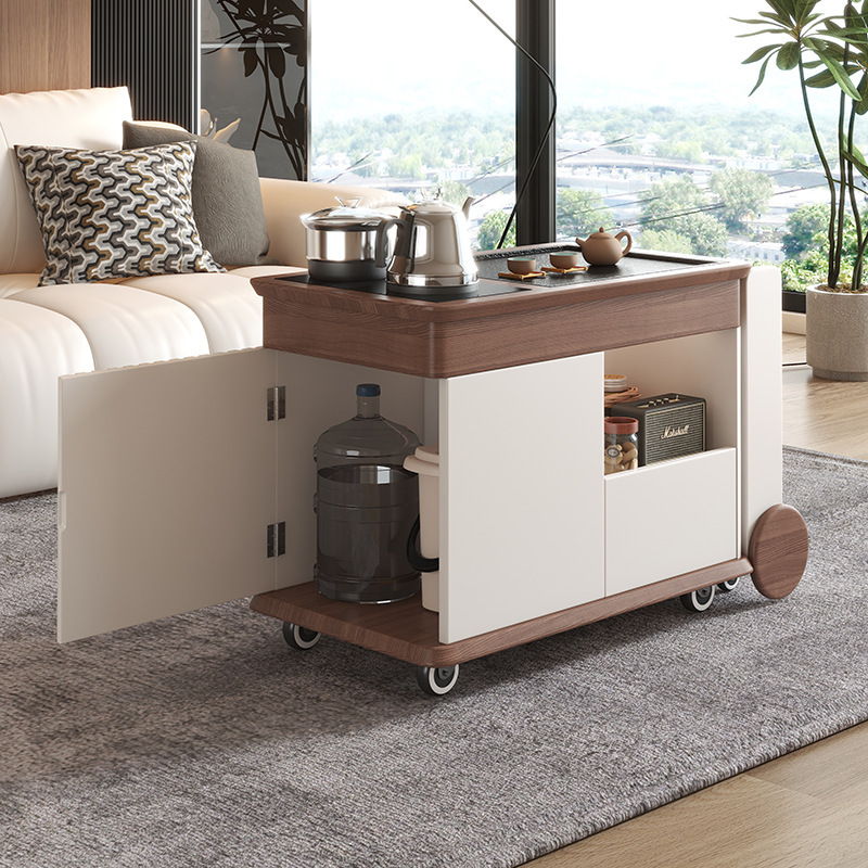 Movable Coffee Table for Living Room, Home Balcony, Small Tea Table, Tea Table, Kettle, Tea Making, Integrated Sofa Side Table