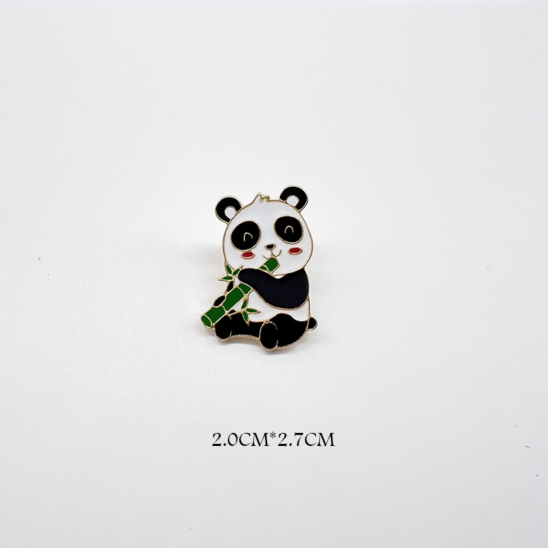 Panda Anstecknadel Im Chinesischen Stil Trend Metall Cartoon_voghion.com