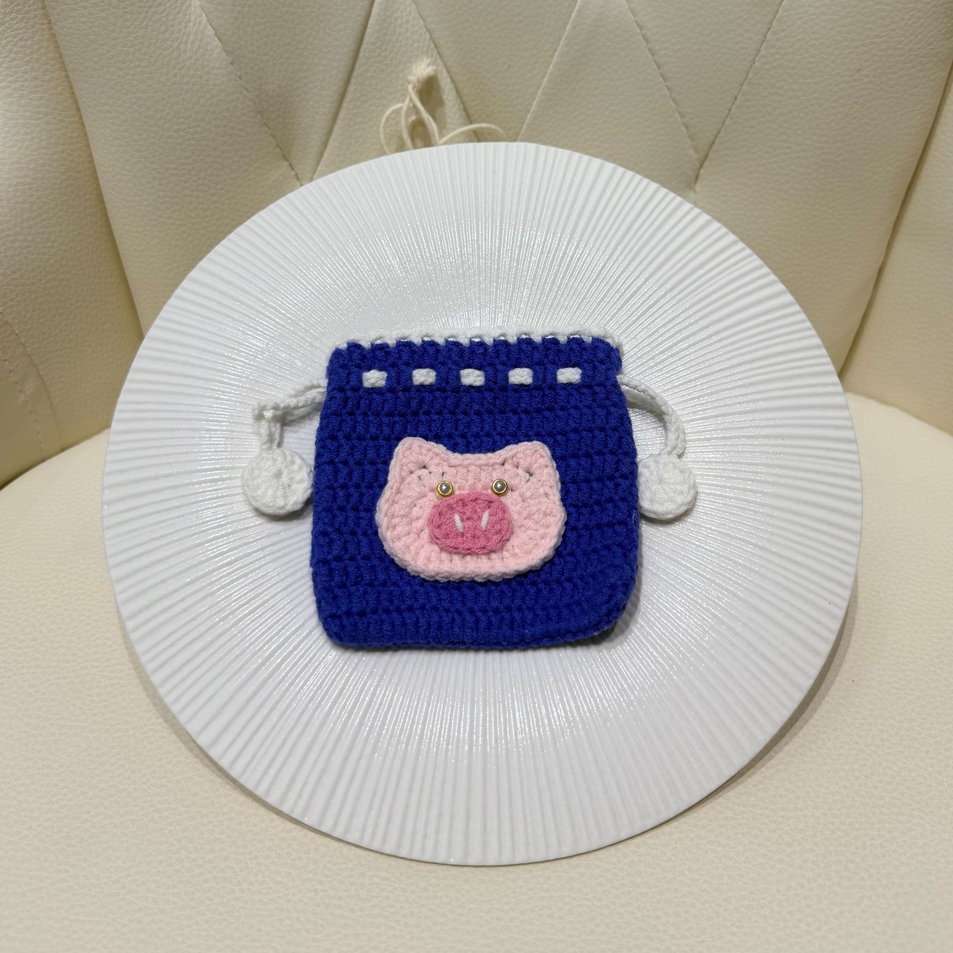 Mini Monedero de Cordón Tejido de Algodón para Uso Diario