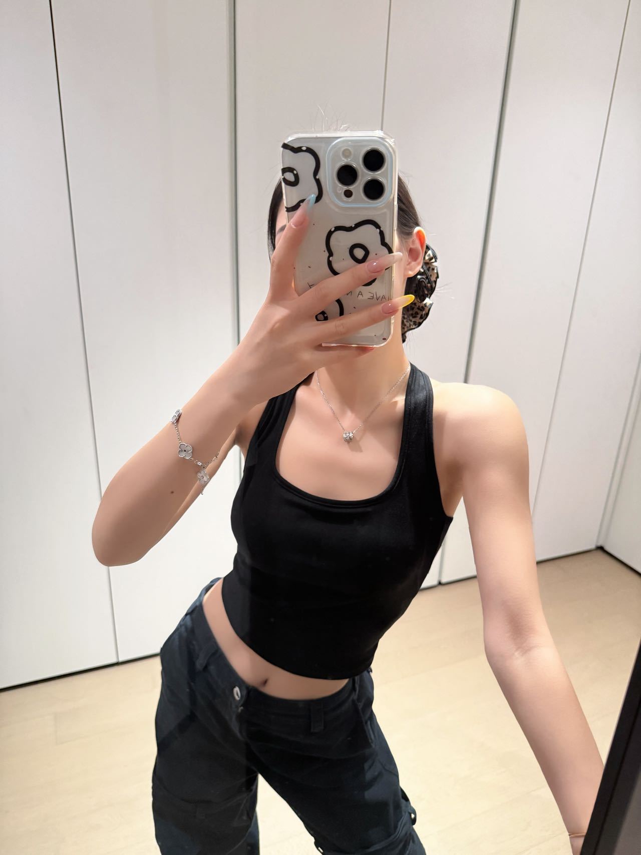 Koreanisches Halter-neck-top Mit Kette Und Bh-polsterung_voghion.com