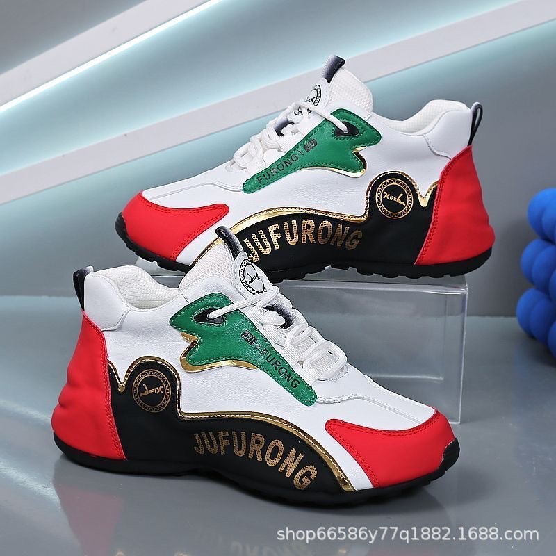 Zapatos de baloncesto unisex ultraligeros con suela blanda para hombre, zapatos casuales antideslizantes, zapatos de moda de piel sintética para exportación.