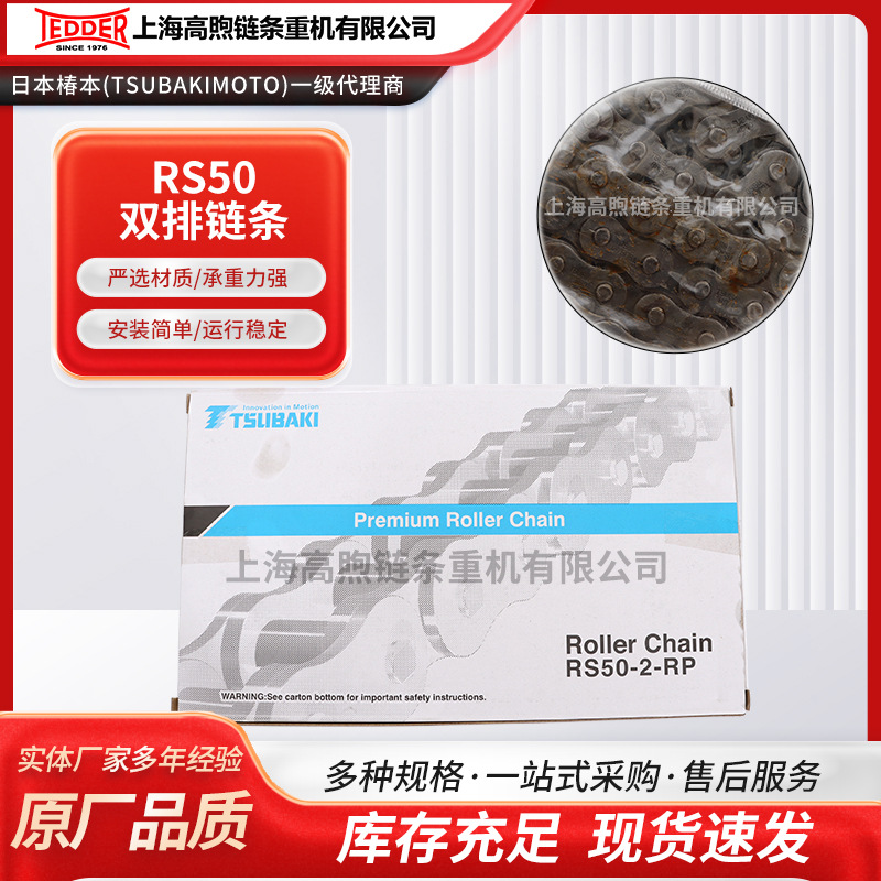 日本原装椿本链条 TSUBAKI链条RS50双排链条