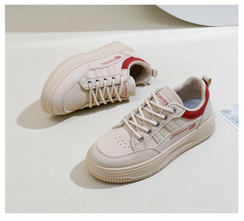 White Platform Sneakers For Women Casual Height Increasing Shoes_voghion.com