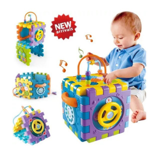 Cross-border explosions baby toy music hand drum hexahedron baby puzzle early Education 1-year-old drum cognitive building blocks