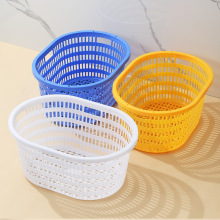 蔬菜水果周转筐塑料鱼虾篓加厚椭圆大号水产腰箩筐瓜果圆形筐批发
