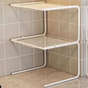 Kitchen Tabletop Layered Rack Countertop Storage Rack Pot Rack Cabinet Pot Cabinet Storage Multi-Layer Partition Partition
