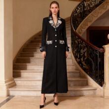 法式气质知性风轻奢长袖连衣裙2025秋季新款高级感时尚长裙女装潮