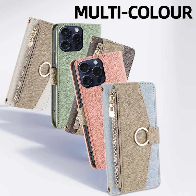 Suitable for Samsung Note20 Mobile Phone Leather Case Galaxy A12 Flip Card Holder A04 Crossbody Shoulder Strap Mobile Phone Case A71