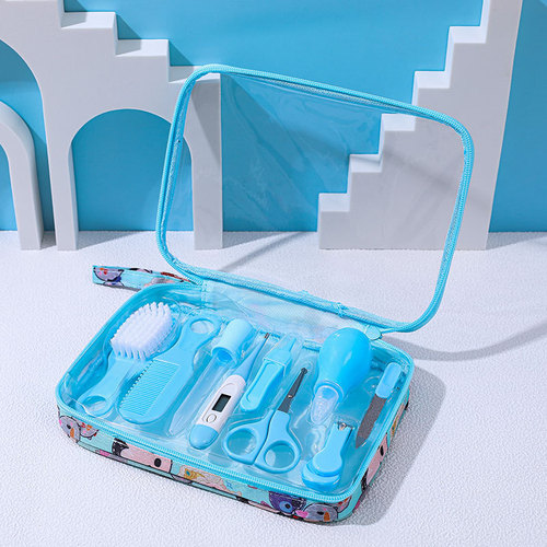 Set of 9 Children's Care Kit, Infant Nail Scissors, Nail Clippers, Care Tools, Maternity and Baby Combing and Brushing Supplies