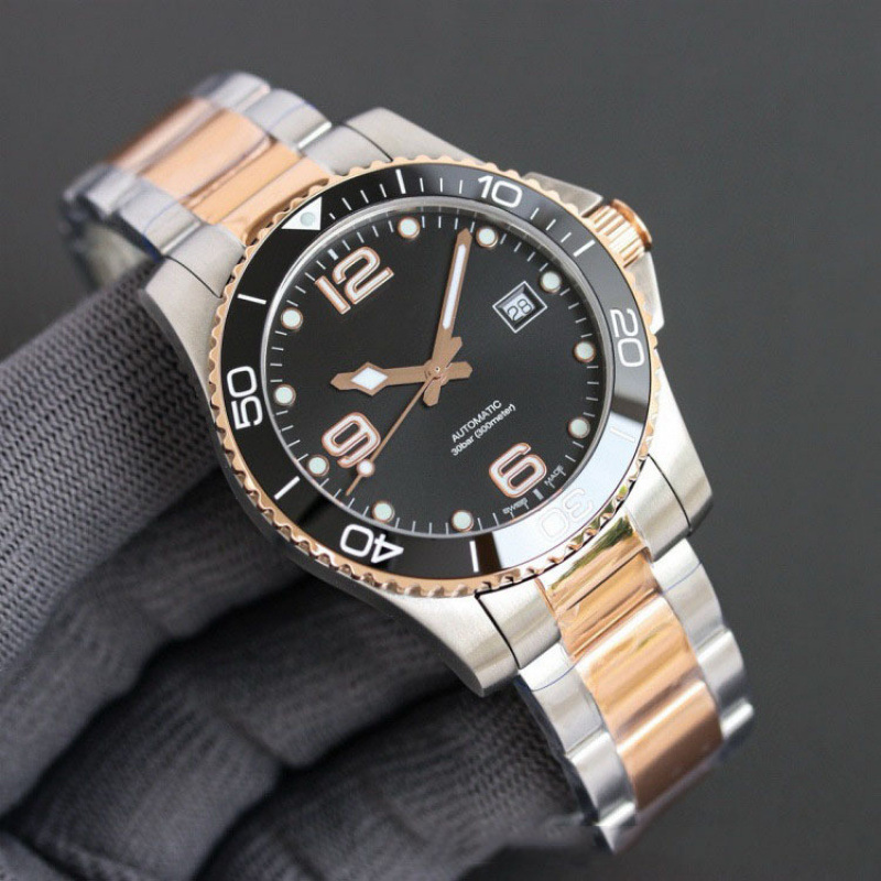 Langjia ZF Conkas Buceo Reloj transfronterizo Reloj mecánico no automático Reloj de hombre impermeable luminoso de cerámica empresarial