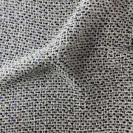蓝色珠片小香风面料马甲外套衣服面料设计师裁缝服装布料娃衣布料