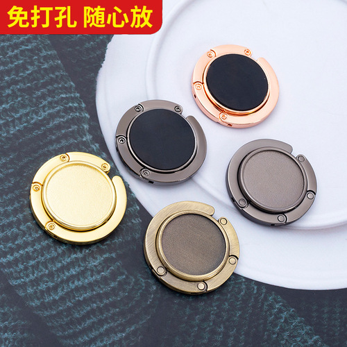 Factory Direct Sale Gold Tone Color, Matte Black, Rose Gold Round Foldable Hanging Organizer Custom Made of Zinc Alloy
