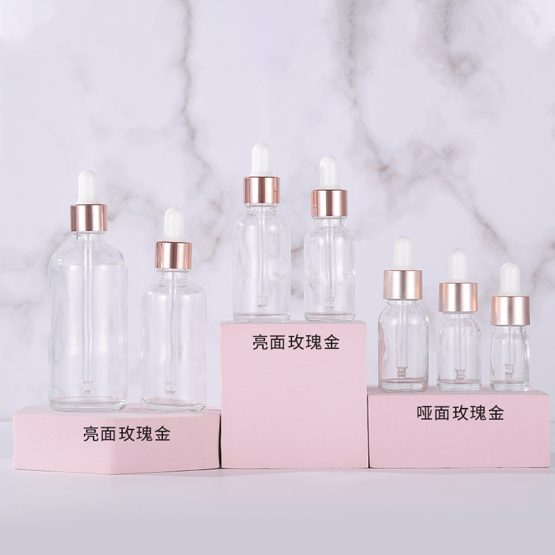 銀脈スポット5ml-100ml透明精油瓶10mlエッセンス原液瓶30mlバラ金スポイト瓶|undefined