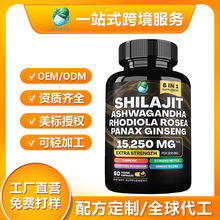 现货亚马逊跨境爆款60粒海苔喜来芝甘氨酸镁胶原蛋白胶囊shilajit