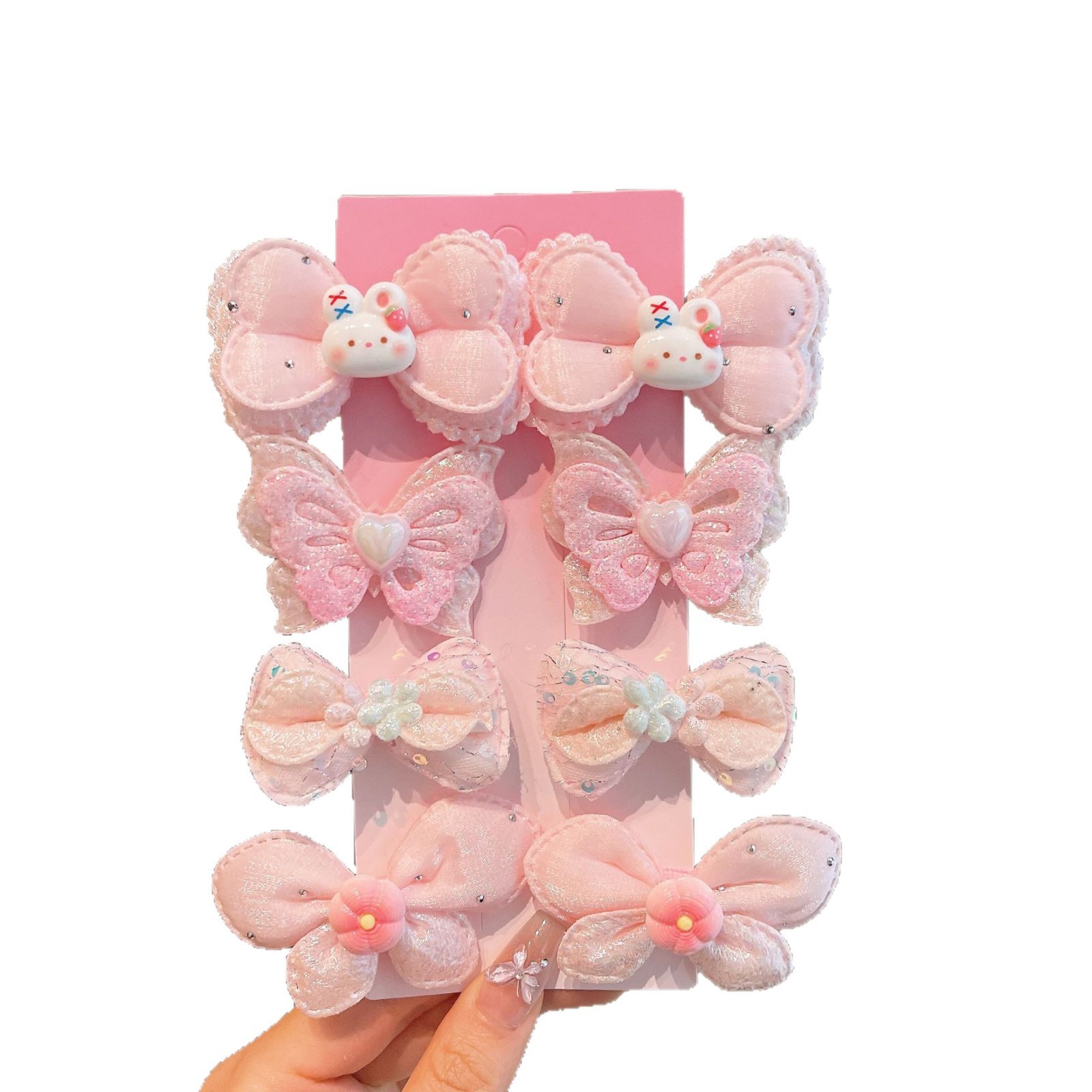 Niños arco iris color gradiente arco clip para el cabello simple atmósfera pequeña clip superior detrás del cerebro clip para el cabello de niños