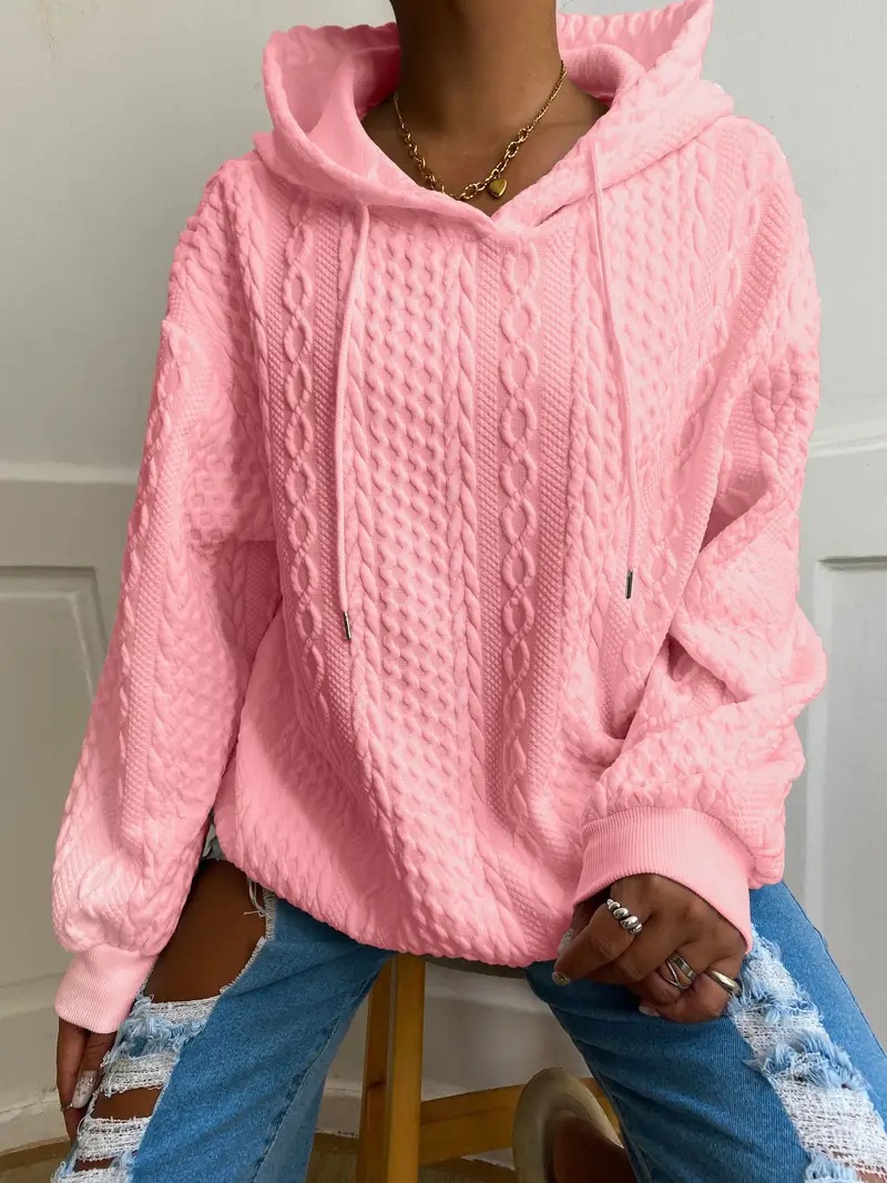 630g Weight Long Sleeve Sleeve Length Pullovers Placket Type Regular Sleeve Sleeve Type Spandex, Polyester Fabric Type Long Top Length Hoodie Tops Type Holiday, Daily Occasion Hooded Neckline Regular Fit Fit Type Solid Color Pattern Spring, Autumn Season Women's Gender Pocket Design Casual, Streetwear Style Women's Hoodies Long Sleeve Pocket Casual Streetwear Solid Color 20