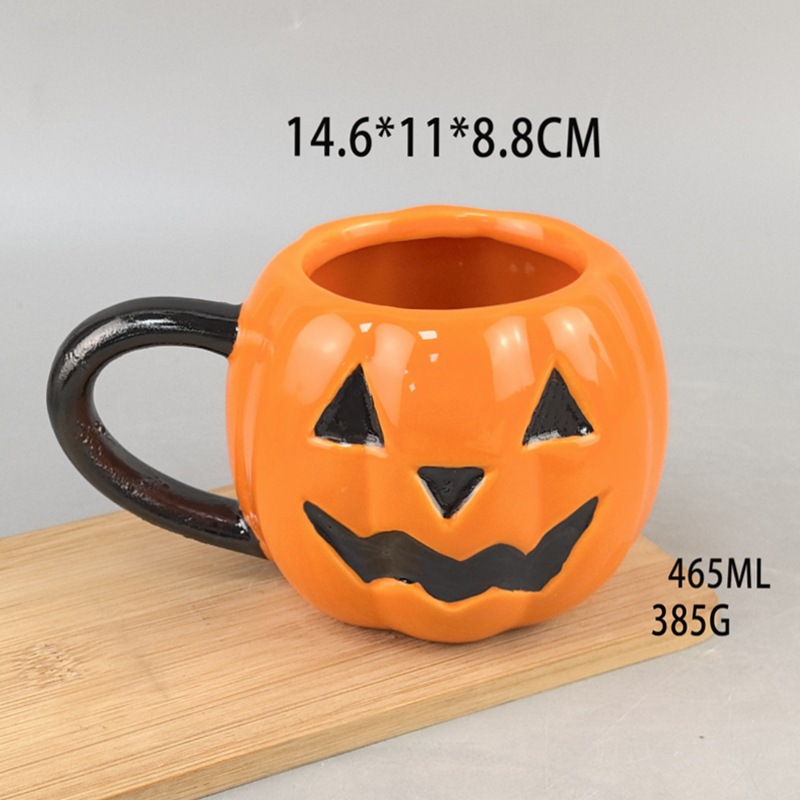 Taza de calabaza linda cuidadosamente seleccionada Taza de zombies del festival de fantasmas del viento Taza de naranja Taza de café Juego de cerámica personalizado