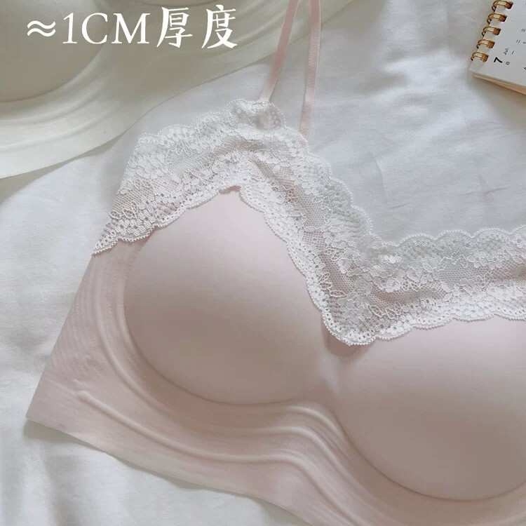 Thin lace push up bra