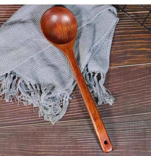 Stir-frying wooden spoon with extended handle wooden spoon can stir-fry wooden spoon antique wooden spoon household non-stick wooden spoon