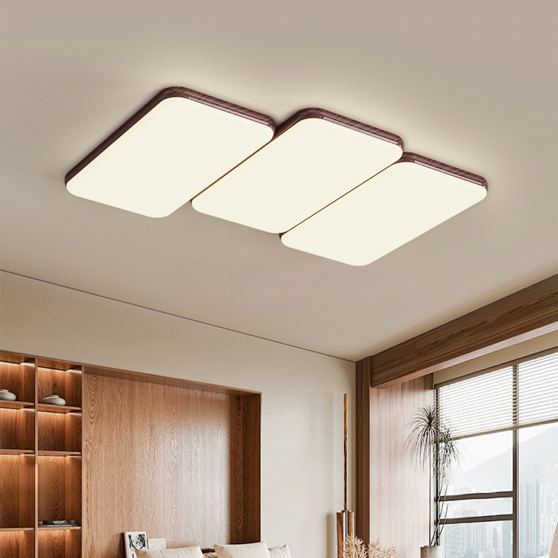 Luz de techo de espectro completo sala de estar sala de estar piano sala de estar nuez diseño antiguo estilo japonés lámpara de dormitorio