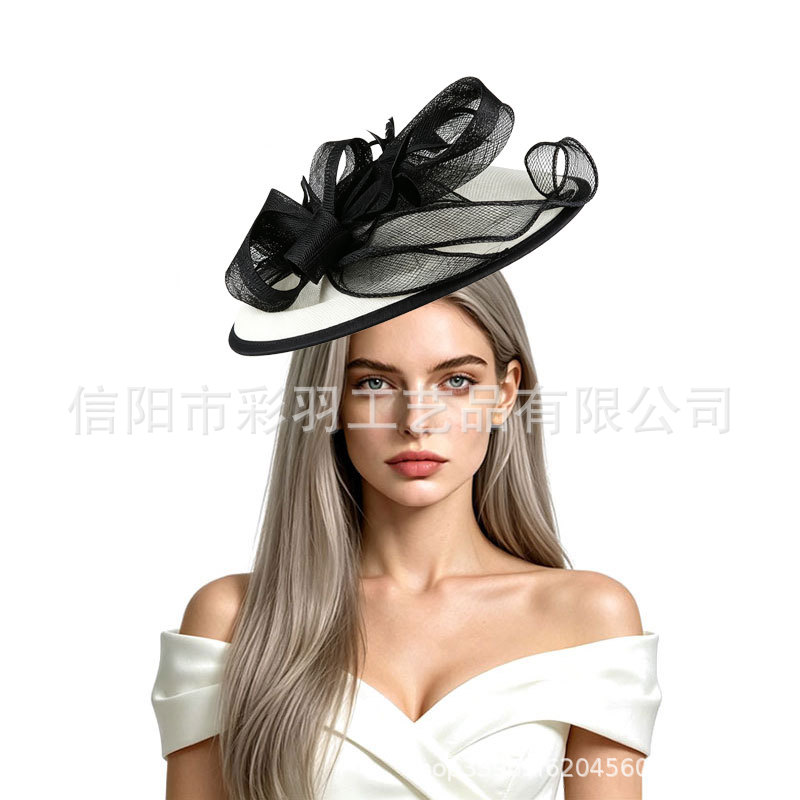 Cross-border bestseller: New European and American creative headpiece for banquets and dances, feather headwear for the Horse Racing Festival